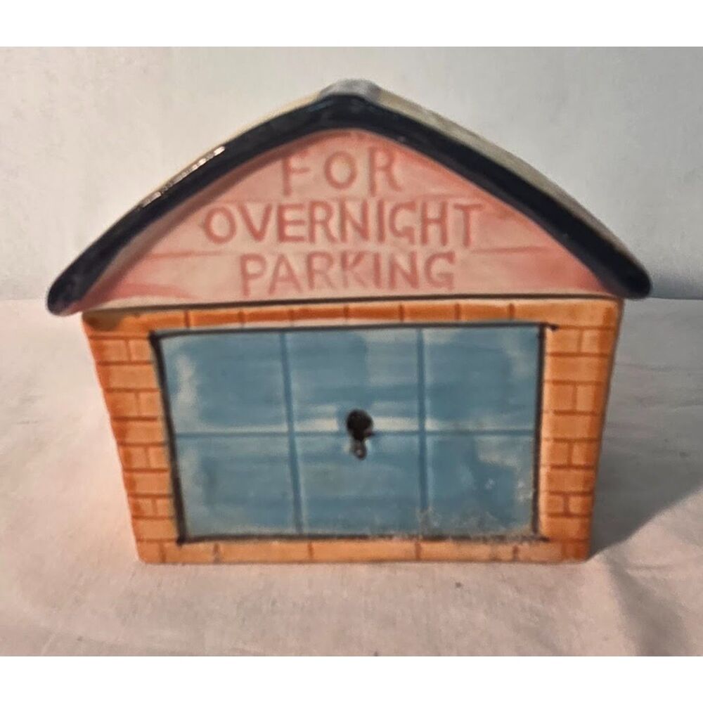 Vintage False Teeth Garage Ceramic Denture Holder Trinket Box